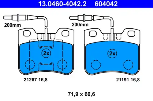 накладки ATE 13.0460-4042.2