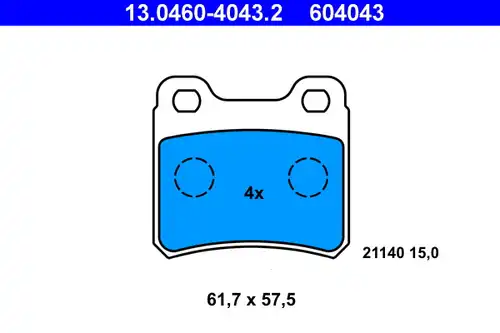 накладки ATE 13.0460-4043.2