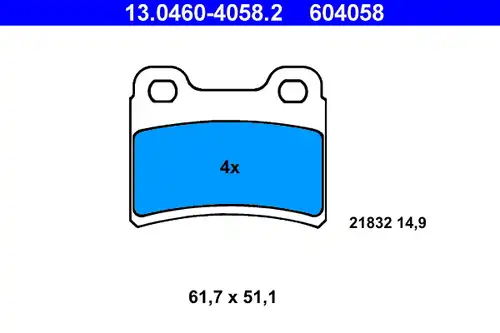 накладки ATE 13.0460-4058.2