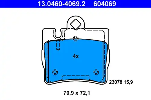 накладки ATE 13.0460-4069.2