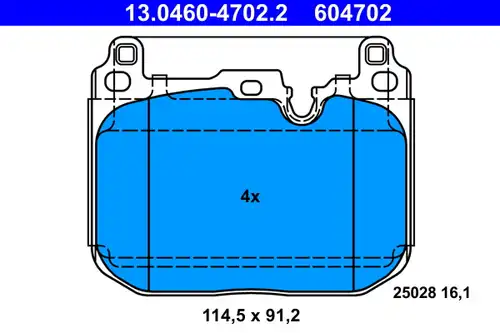 накладки ATE 13.0460-4702.2