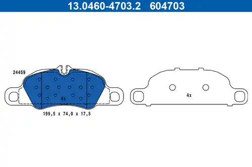 накладки ATE 13.0460-4703.2