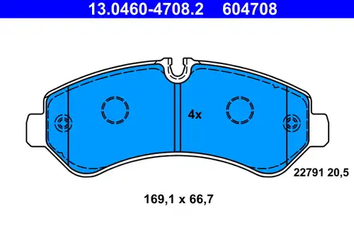 накладки ATE 13.0460-4708.2