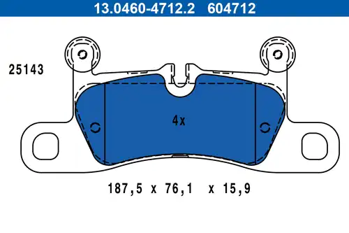 накладки ATE 13.0460-4712.2