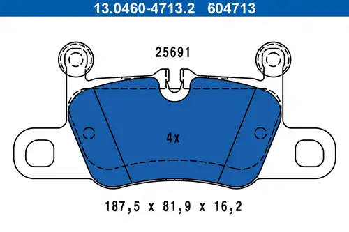 накладки ATE 13.0460-4713.2