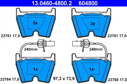 накладки ATE 13.0460-4800.2