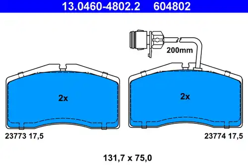 накладки ATE 13.0460-4802.2