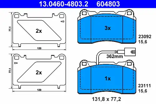 накладки ATE 13.0460-4803.2