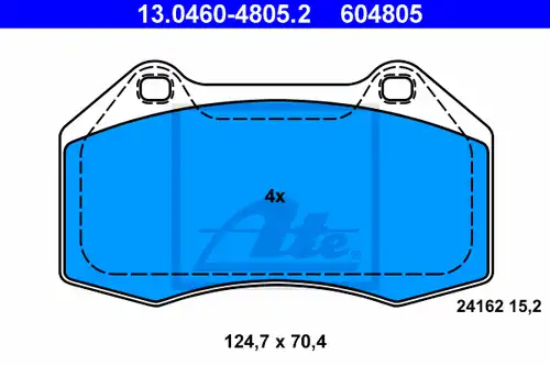 накладки ATE 13.0460-4805.2