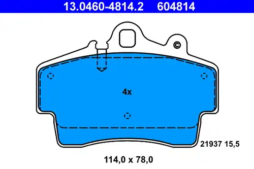 накладки ATE 13.0460-4814.2