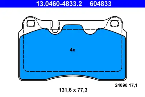 накладки ATE 13.0460-4833.2