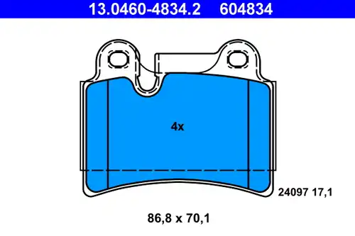 накладки ATE 13.0460-4834.2