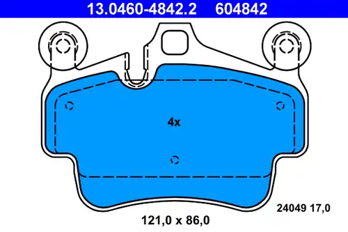 накладки ATE 13.0460-4842.2