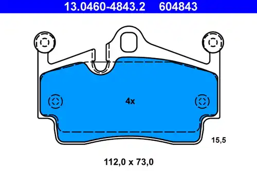 накладки ATE 13.0460-4843.2