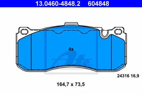 накладки ATE 13.0460-4848.2