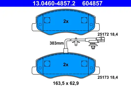 накладки ATE 13.0460-4857.2