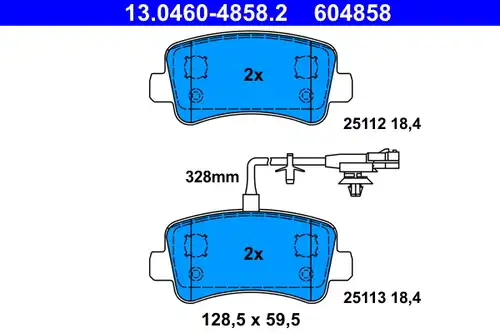 накладки ATE 13.0460-4858.2