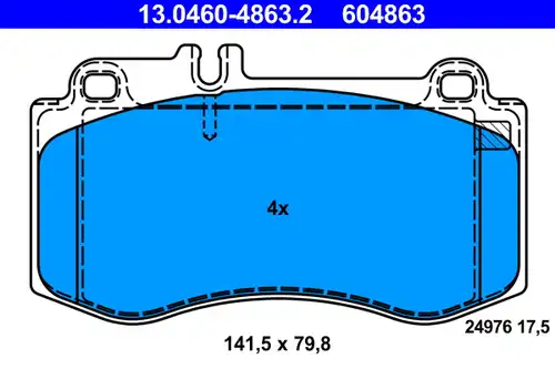 накладки ATE 13.0460-4863.2