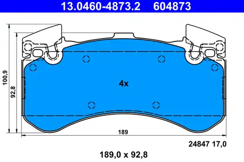 накладки ATE 13.0460-4873.2