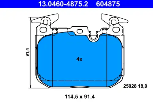 накладки ATE 13.0460-4875.2