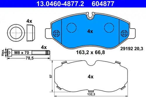 накладки ATE 13.0460-4877.2