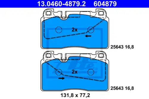 накладки ATE 13.0460-4879.2