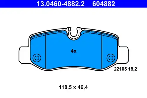 накладки ATE 13.0460-4882.2