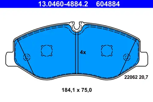 накладки ATE 13.0460-4884.2