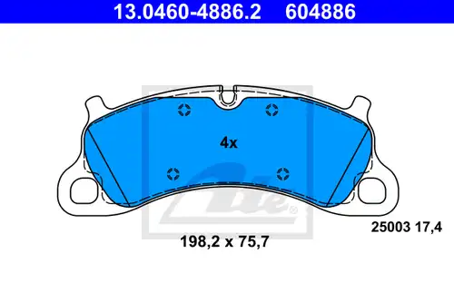 накладки ATE 13.0460-4886.2