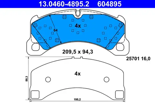 накладки ATE 13.0460-4895.2