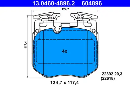 накладки ATE 13.0460-4896.2