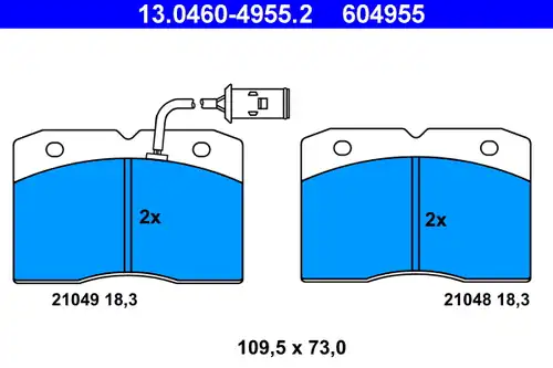 накладки ATE 13.0460-4955.2