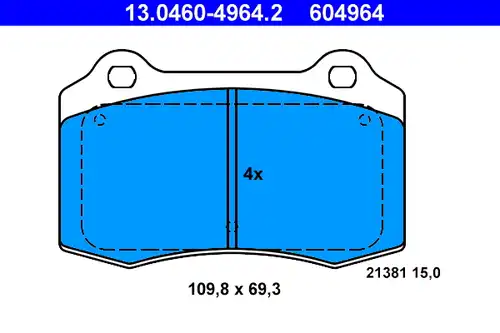 накладки ATE 13.0460-4964.2