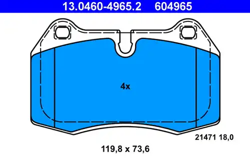 накладки ATE 13.0460-4965.2