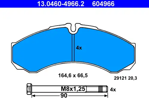 накладки ATE 13.0460-4966.2