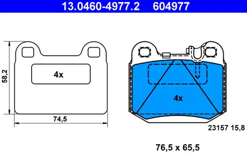 накладки ATE 13.0460-4977.2