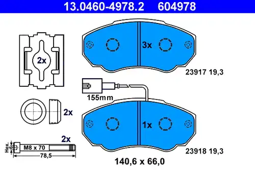 накладки ATE 13.0460-4978.2