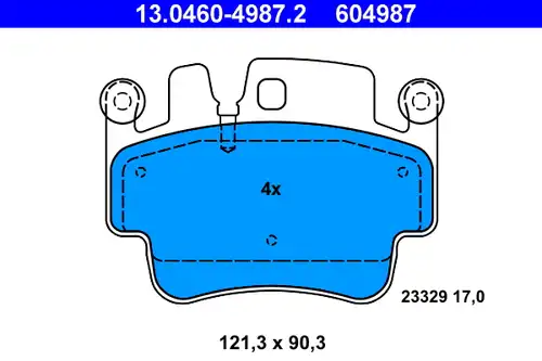 накладки ATE 13.0460-4987.2