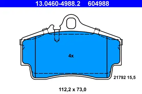 накладки ATE 13.0460-4988.2