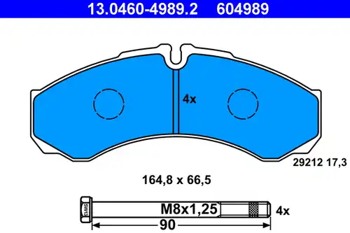 накладки ATE 13.0460-4989.2