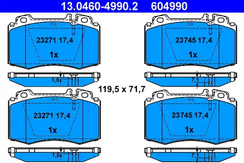 накладки ATE 13.0460-4990.2