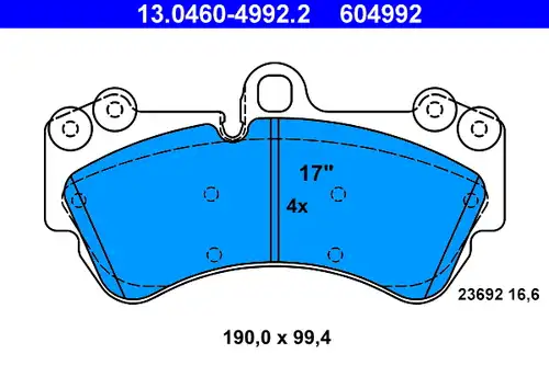 накладки ATE 13.0460-4992.2