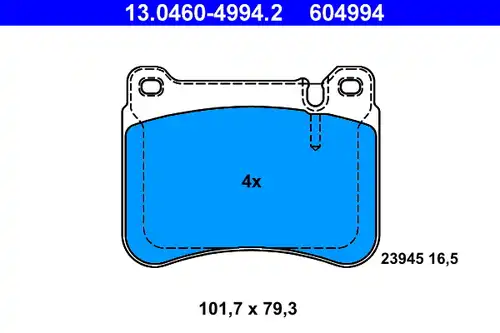 накладки ATE 13.0460-4994.2