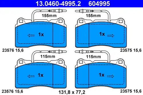 накладки ATE 13.0460-4995.2