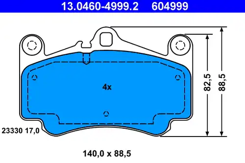 накладки ATE 13.0460-4999.2