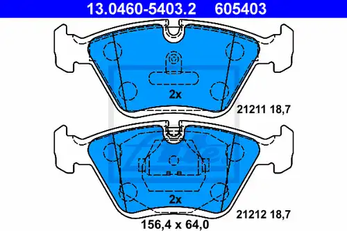 накладки ATE 13.0460-5403.2