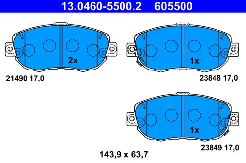 накладки ATE 13.0460-5500.2