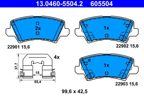 накладки ATE 13.0460-5504.2