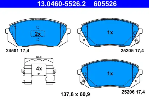 накладки ATE 13.0460-5526.2