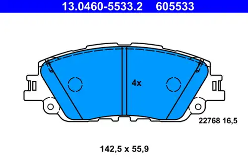 накладки ATE 13.0460-5533.2